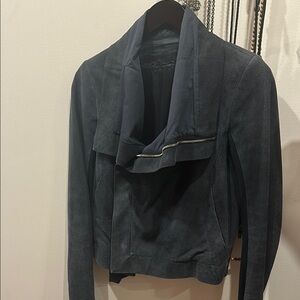 Rick Owen’s Navy Leather Jacket